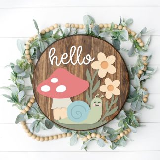Snail, Mushroom Hello Overlay