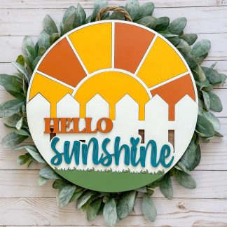 Hello Sunshine Picket Fence Overlay