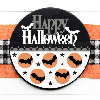 Happy Halloween Bats Overlay