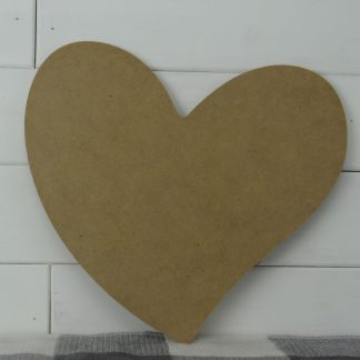 Wood Slanted Heart Blank