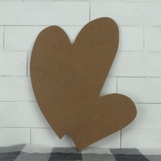 Wooden Double Heart Cutout