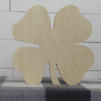 Wood Shamrock Cutout - Four Leaf Clover