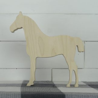 Wood Race Horse Cutout