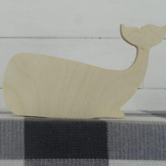 Freestanding Wooden Whale Cutout