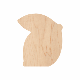 Freestanding Wooden Lemon w Leaf Cutout