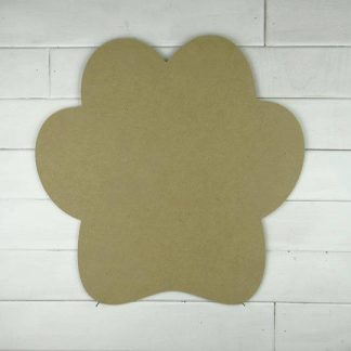 Wooden Paw Print Cutout