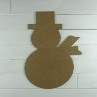 Wooden Snowman w Scarf