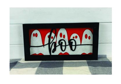 Boo with Ghosts Sign Kit