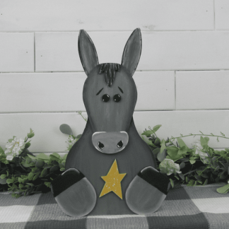 Wooden Sitting Donkey