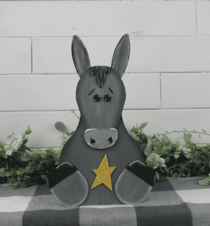 Wooden Sitting Donkey