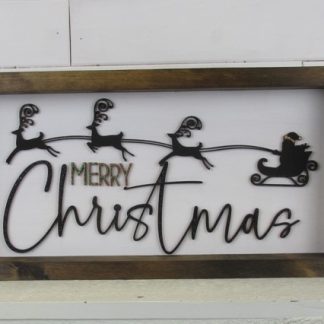 Merry Christmas Santa and Reindeer Sign Kit