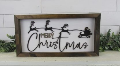 Merry Christmas Santa and Reindeer Sign Kit