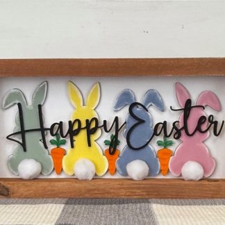 Happy Easter Bunnies Sign Kit