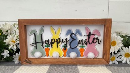 Happy Easter Bunnies Sign Kit