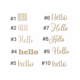 Wooden Hello Words