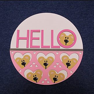 Hello w Hearts and Bears Overlay