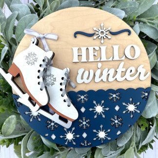 Hello Winter w Skates Overlay