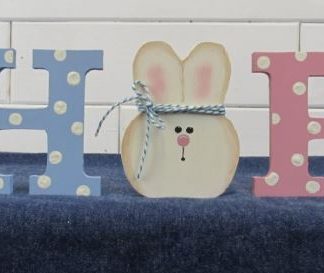 Wooden Freestanding HOP with bunny