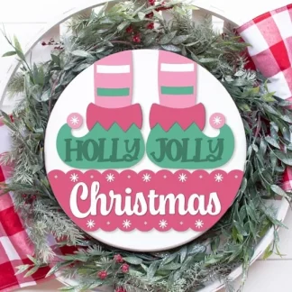 Holly Jolly Christmas Overlay Sign Kit