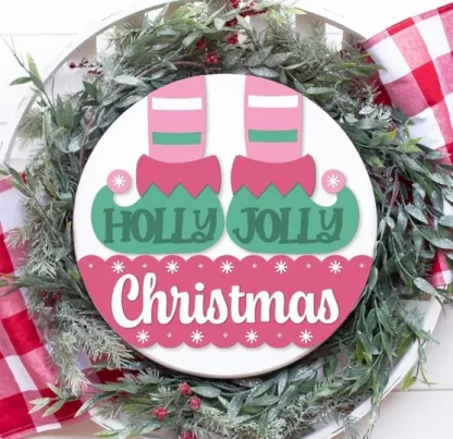 Holly Jolly Christmas Overlay Sign Kit
