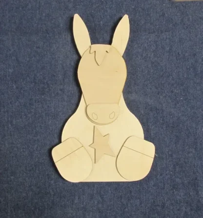 Wooden Sitting Donkey - Image 2