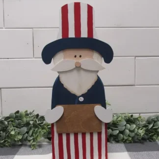 Wood Uncle Sam w Sign