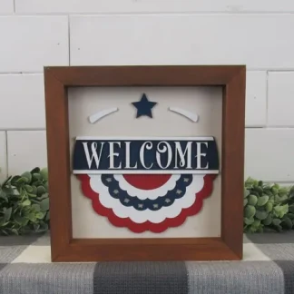 Red, White and Blue Banner Welcome Sign Kit