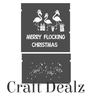 Merry Flocking Christmas Stencil