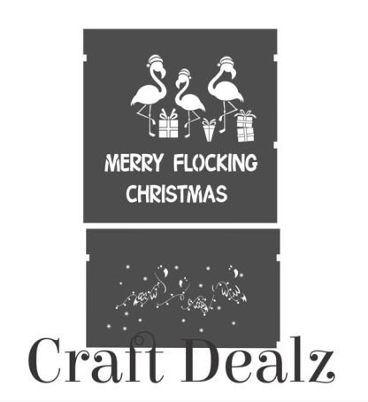 Merry Flocking Christmas Stencil