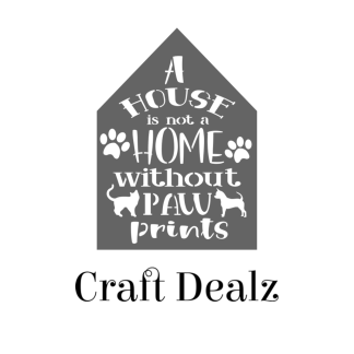 Paw Prints 5x7 Stencil