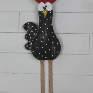 Whimsical Ribbon Leg Rooster