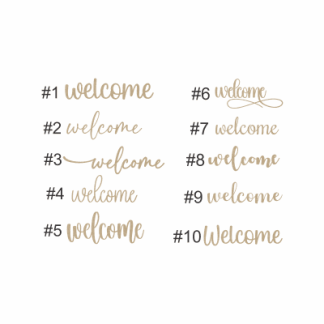 Welcome Words w Lower Case W